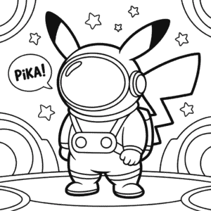 Arasımızda Pikachu Boyama Sayfası