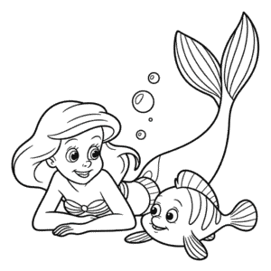 Ariel ve Flander Boyama Sayfası