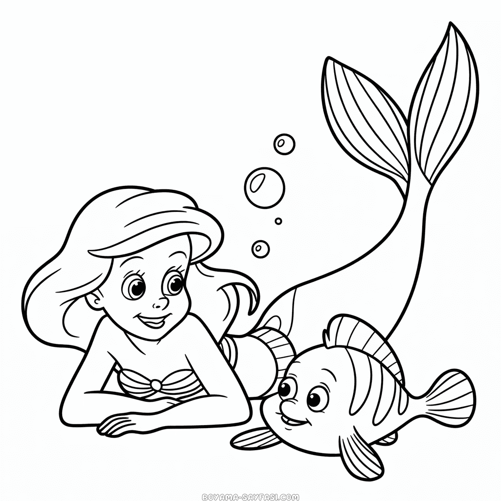 Ariel ve Flander Boyama Sayfası