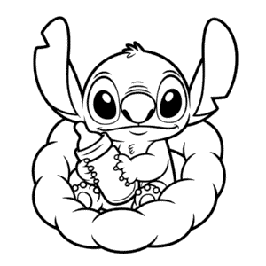 Bebek Stitch Boyama Sayfası