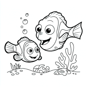 Disney Nemo'yu Buluyor Boyama Sayfası