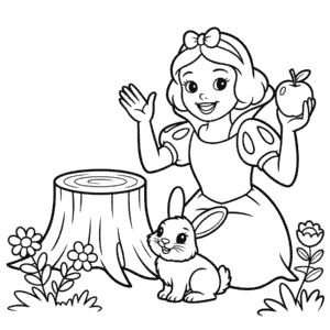 Disney Pamuk Prenses Boyama Sayfası