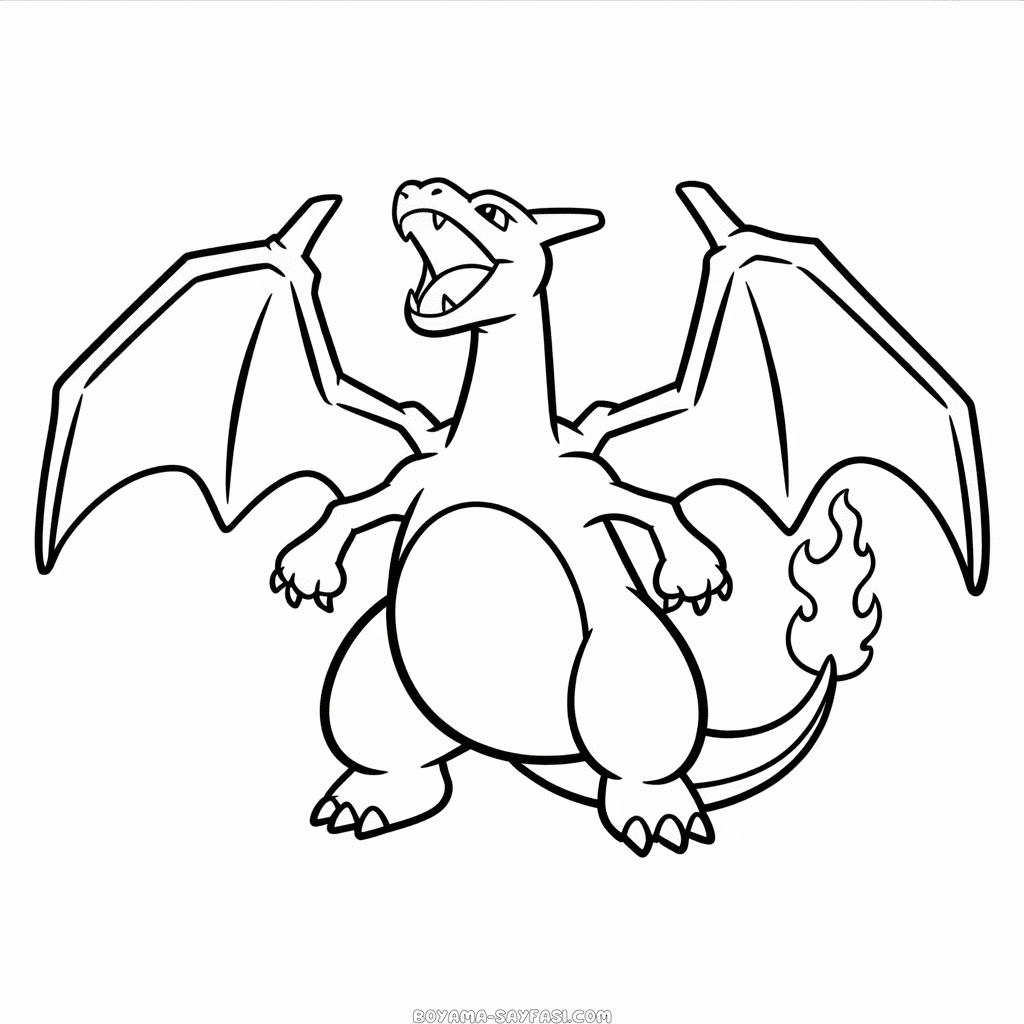 Gigantamax Charizard Boyama Sayfası