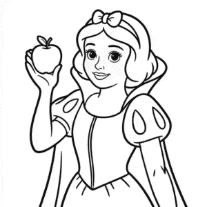 Kolay Disney Prensesi Boyama Sayfası