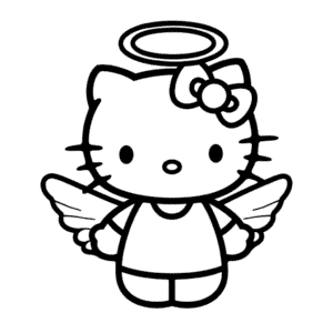 Melek Hello Kitty Boyama Sayfası