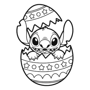Paskalya Stitch Boyama Sayfası