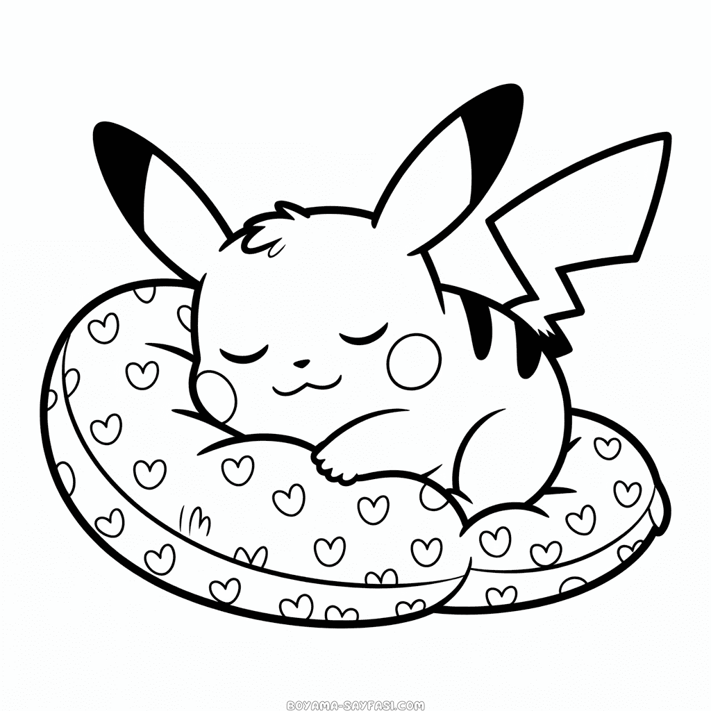 Sevimli Pikachu Boyama Sayfası