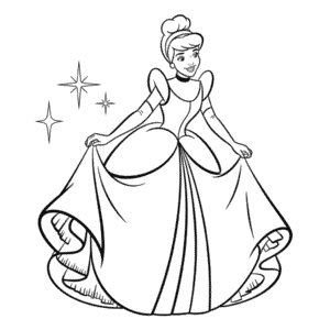 Sindirella Disney Prensesi Boyama Sayfası