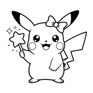 Şirin Pikachu Boyama Sayfası