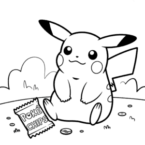 Şişman Pikachu Boyama Sayfası