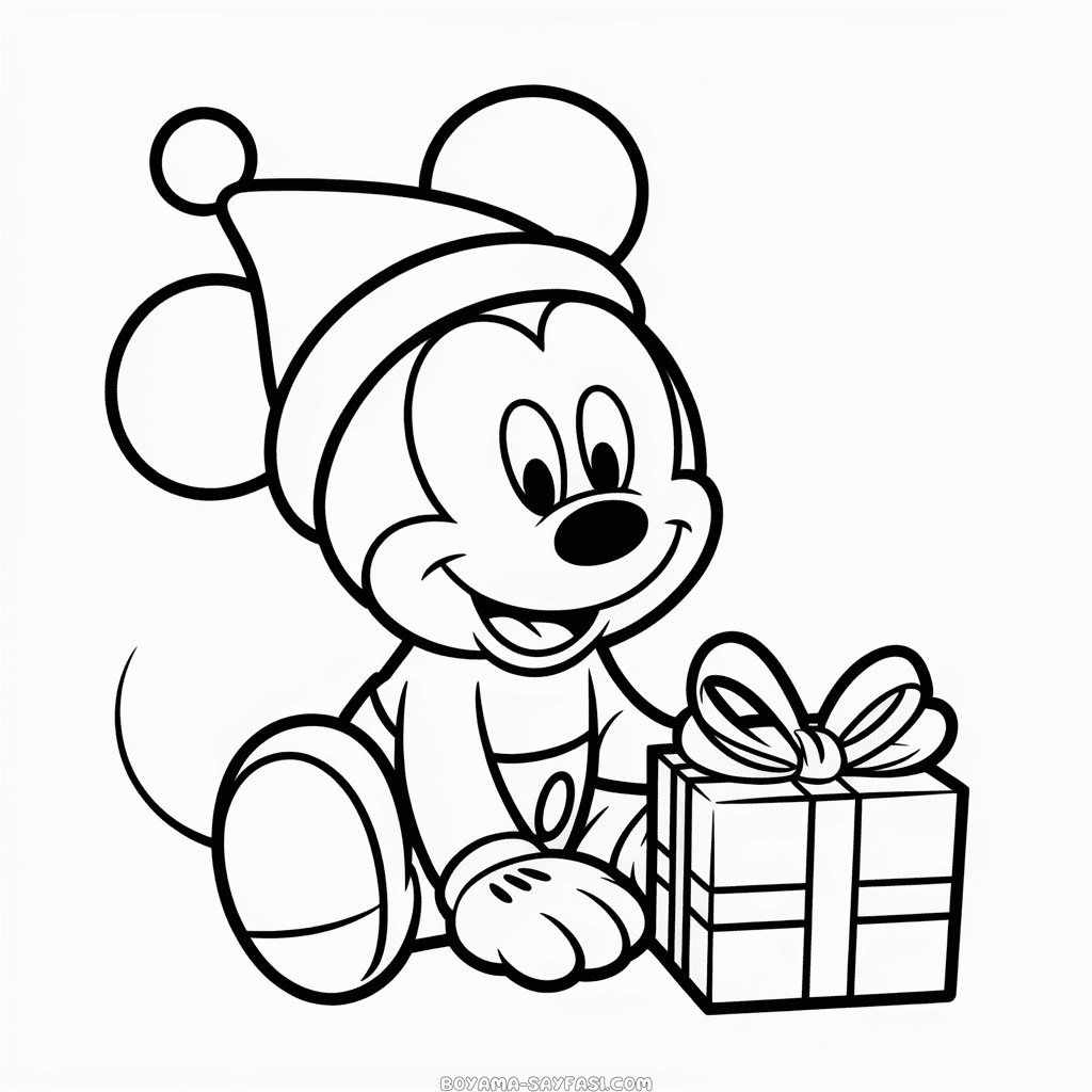 Bebek Mickey'in Noel'i Boyama Sayfası