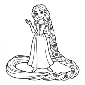 Disney Rapunzel Boyama Sayfası