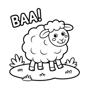 Koyun emojisi Boyama Sayfası