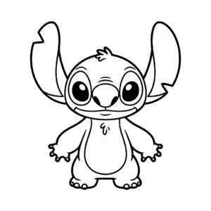 Stitch Anahattı Boyama Sayfası