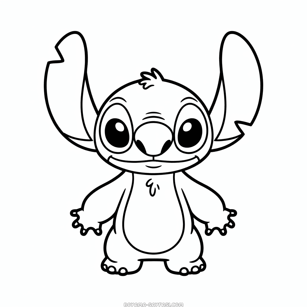 Stitch Anahattı Boyama Sayfası