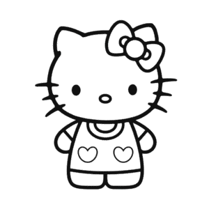 Yetişkinler İçin Hello Kitty Boyama Sayfası