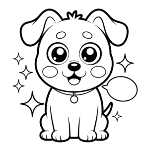 Anime Köpeği Boyama Sayfası
