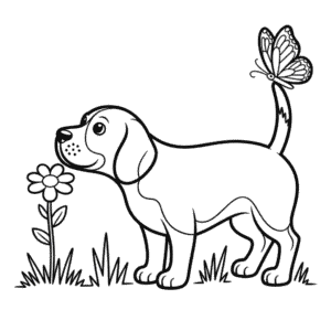 Beagle Köpeği Boyama Sayfası