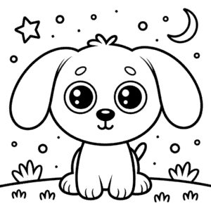 Beanie Boo Köpeği Boyama Sayfası