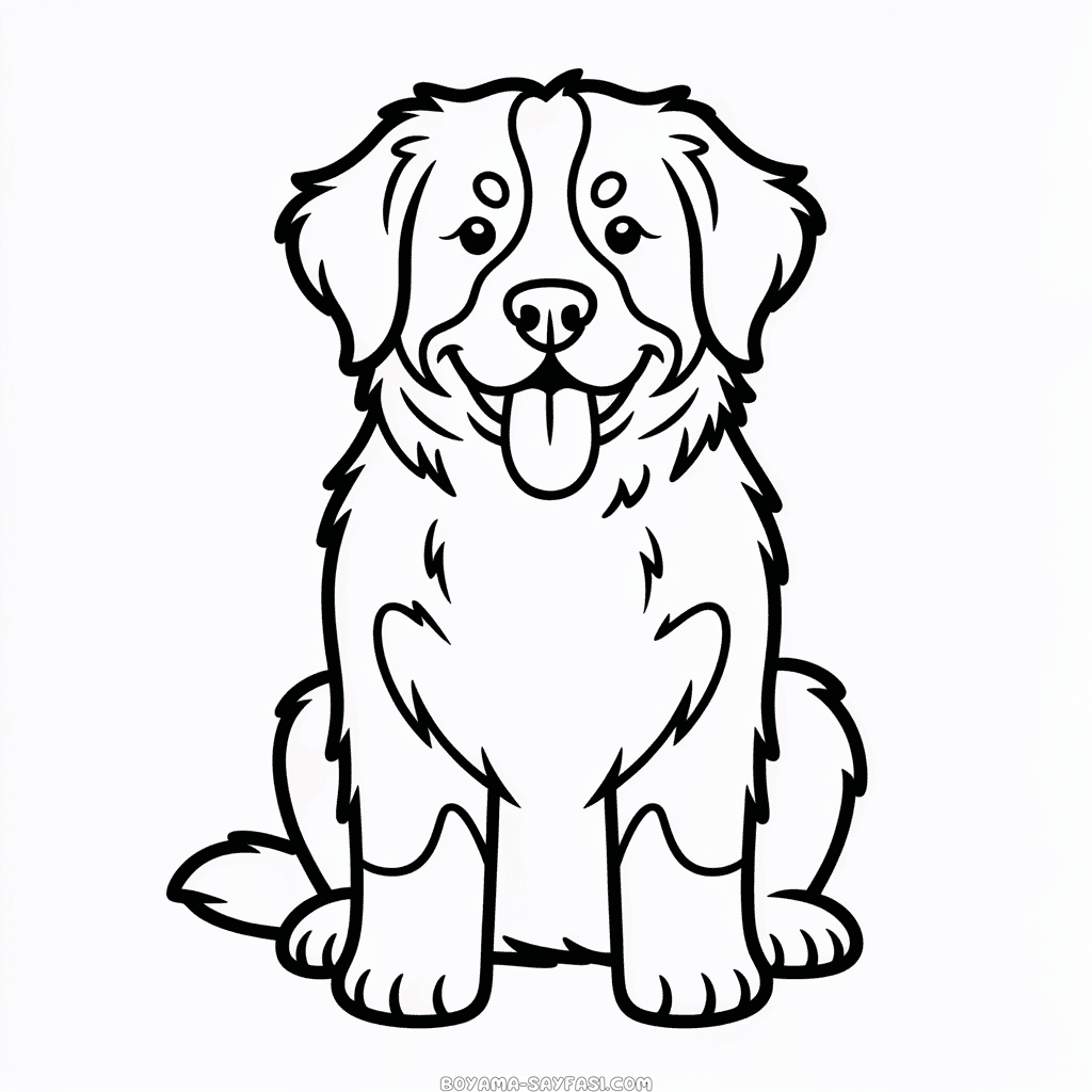 Bernese Dağ Köpeği Boyama Sayfası