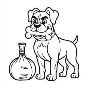 Boxer Köpeği Boyama Sayfası