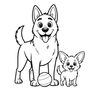 Büyük Köpek Boyama Sayfası