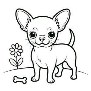 Chihuahua Köpeği Boyama Sayfası