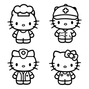 Estetik Hello Kitty Boyama Sayfası