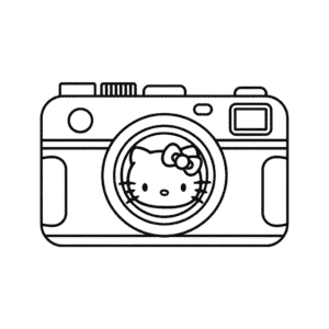 Hello Kitty Kamera Boyama Sayfası