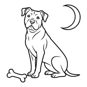 Kemikli Köpek Boyama Sayfası