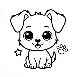 Minik Köpek Boyama Sayfası