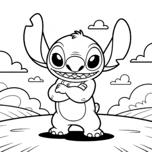 Yetişkin Stitch Boyama Sayfası