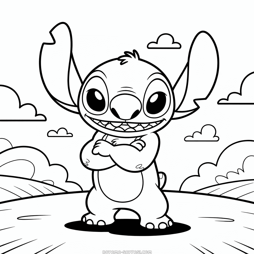 Yetişkin Stitch Boyama Sayfası