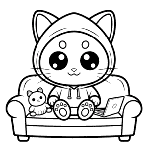 Aphmau Kedisi Boyama Sayfası