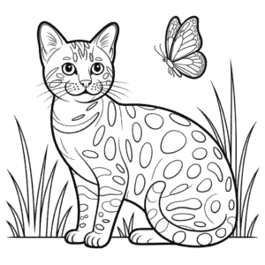 Bengal Kedisi Boyama Sayfası