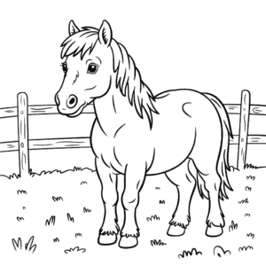 Gerçek Pony Boyama Sayfası