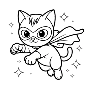 Siyah Kedi Marvel Boyama Sayfası