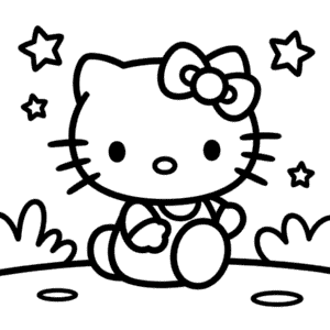 Basit Hello Kitty Boyama Sayfası
