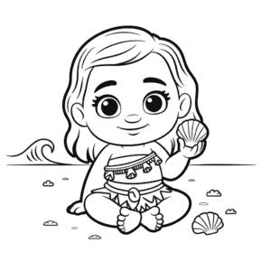 Bebek Moana Boyama Sayfası