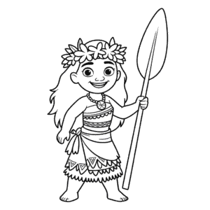 Disney Prensesi Moana Boyama Sayfası