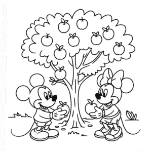 Disney Sonbahar Boyama Sayfası
