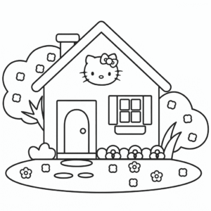 Hello Kitty Evi Boyama Sayfası