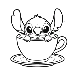 Küçük Stitch Boyama Sayfası