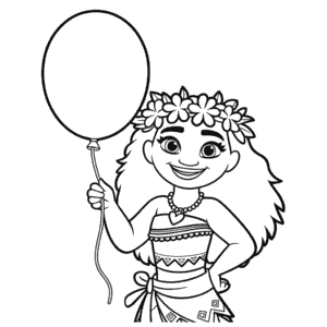 Moana Doğum Günü Boyama Sayfası