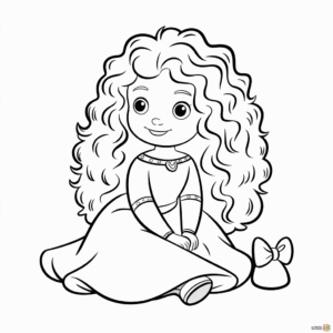 Sevimli Disney Prensesi Boyama Sayfası