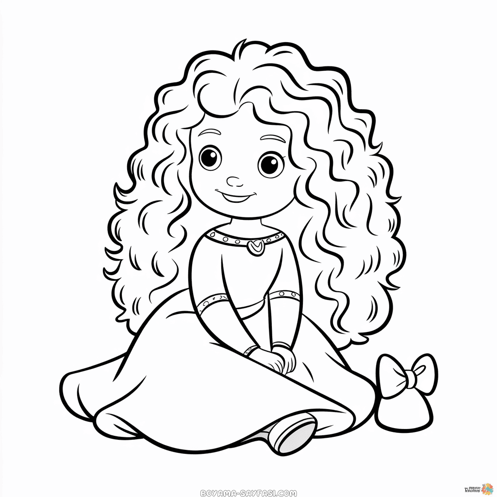Sevimli Disney Prensesi Boyama Sayfası