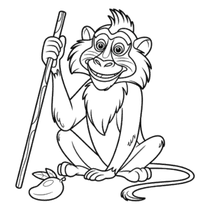 Aslan Kral'dan Rafiki Boyama Sayfası
