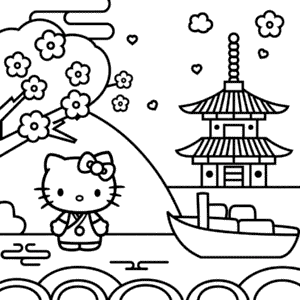 Japonya'da Hello Kitty Boyama Sayfası